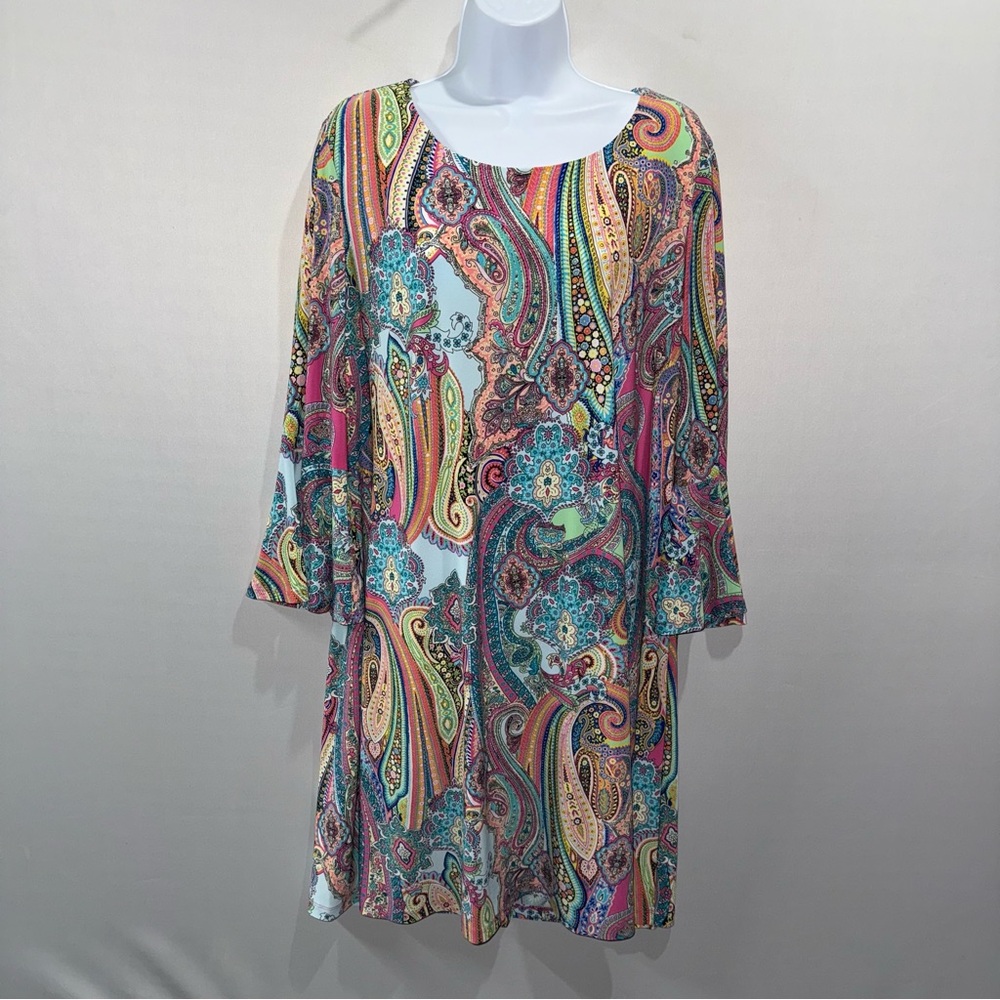 Tommy Hilfiger Paisley Multi Color Mini Dress Size 18